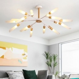 Nordic Lampa wisząca Nowoczesne oświetlenie z litego drewna