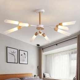 Nordic Lampa wisząca Nowoczesne oświetlenie z litego drewna