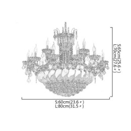Duży luksusowy kryształowy żyrandol, europejskie złote oświetlenie sufitowe