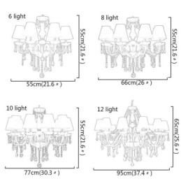 Europejski kryształowy żyrandol Unikalna biała lampa wisząca z jadeitu