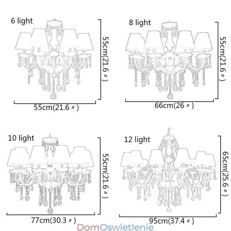 Europejski kryształowy żyrandol Unikalna biała lampa wisząca z jadeitu