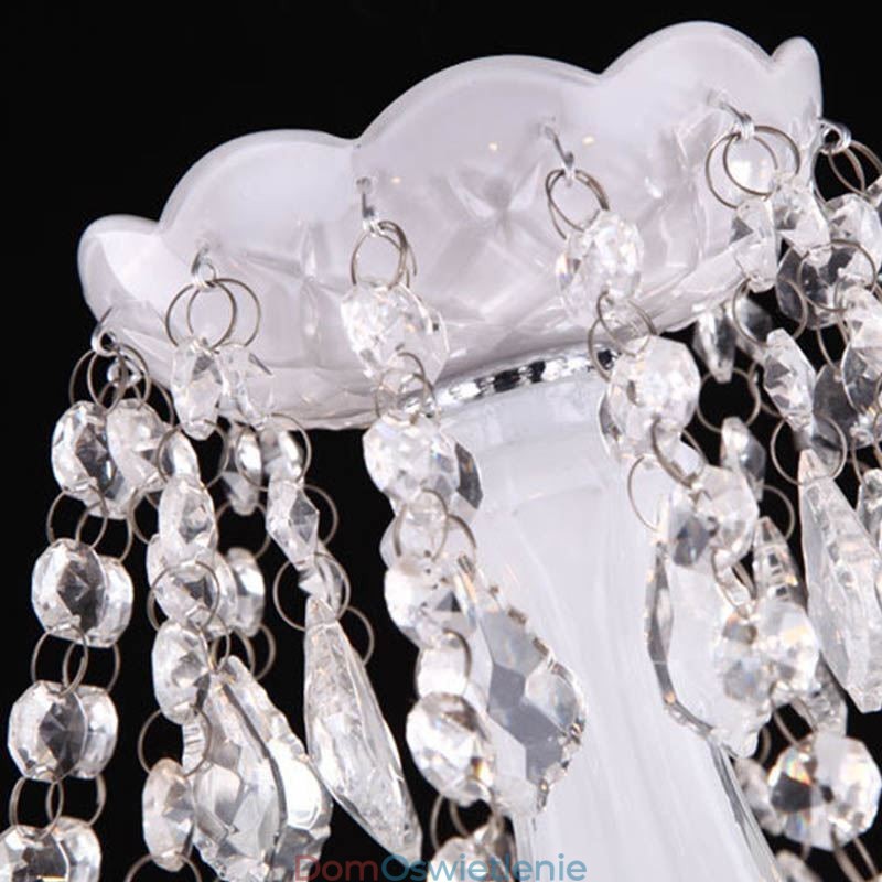 Europejski kryształowy żyrandol Unikalna biała lampa wisząca z jadeitu