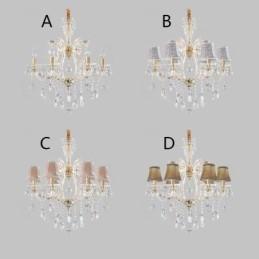 Elegancki kryształowy żyrandol europejska lampa wisząca