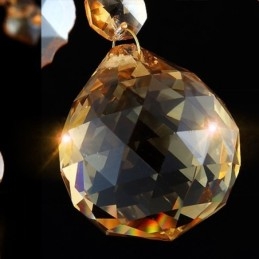 Europejski kryształowy żyrandol Elegancka bursztynowa lampa wisząca