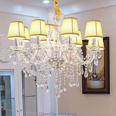Nowoczesny kryształowy żyrandol europejska przezroczysta lampa wisząca Nowoczesny kryształowy żyrandol europejska przezroczysta lampa wisząca