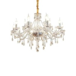 Nowoczesny kryształowy żyrandol europejska przezroczysta lampa wisząca