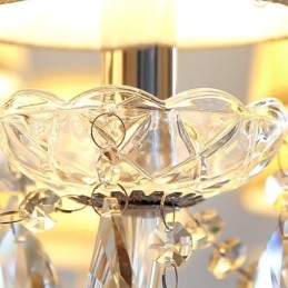 Nowoczesny kryształowy żyrandol europejska przezroczysta lampa wisząca