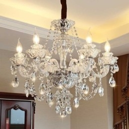 Luksusowy kryształowy żyrandol, europejska elegancka lampa wisząca