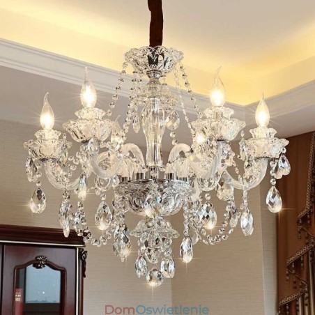 Luksusowy kryształowy żyrandol, europejska elegancka lampa wisząca Luksusowy kryształowy żyrandol, europejska elegancka lampa wisząca