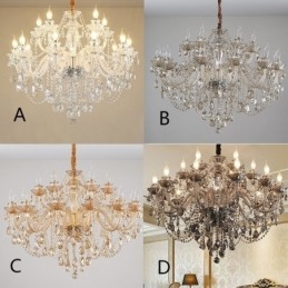 Luksusowy kryształowy żyrandol, europejska elegancka lampa wisząca
