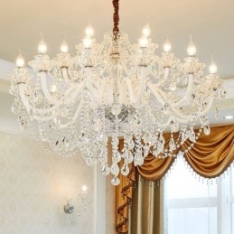 Luksusowy kryształowy żyrandol, europejska elegancka lampa wisząca