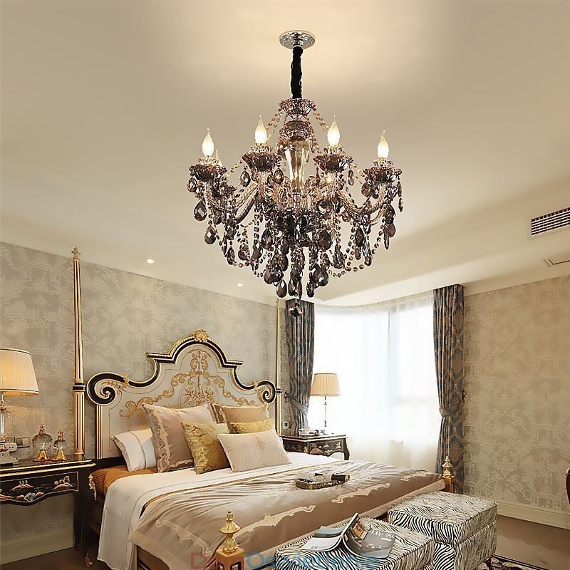 Luksusowy kryształowy żyrandol, europejska elegancka lampa wisząca