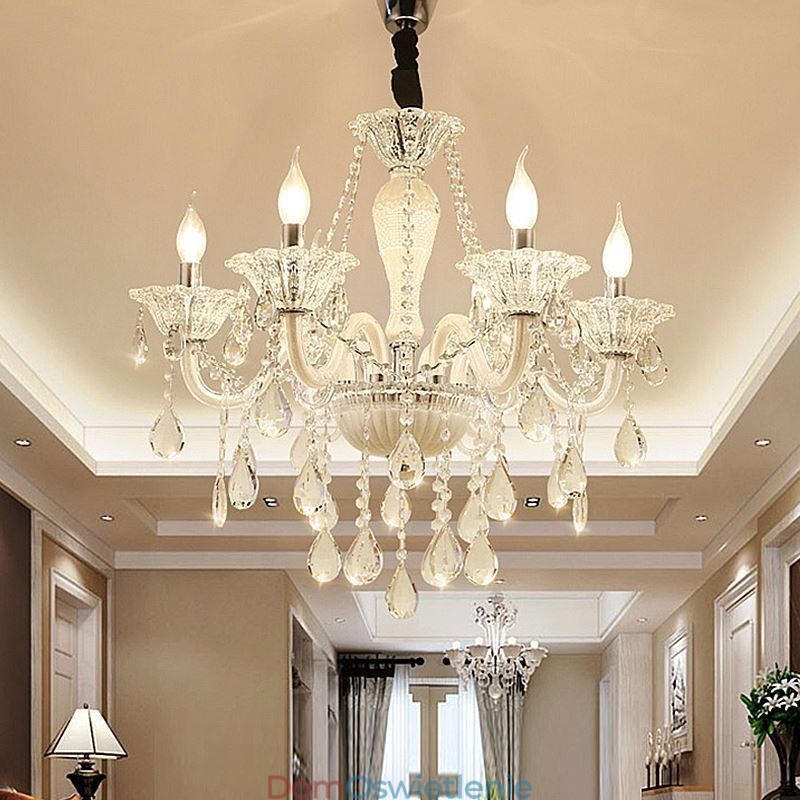 Europejski kryształowy żyrandol Elegancka lampa wisząca