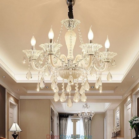 Europejski kryształowy żyrandol Elegancka lampa wisząca Europejski kryształowy żyrandol Elegancka lampa wisząca