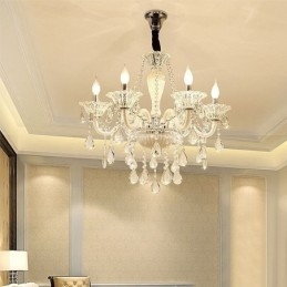 Europejski kryształowy żyrandol Elegancka lampa wisząca