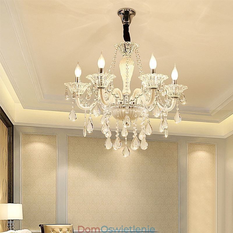 Europejski kryształowy żyrandol Elegancka lampa wisząca