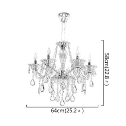 Europejski kryształowy żyrandol Elegancka lampa wisząca