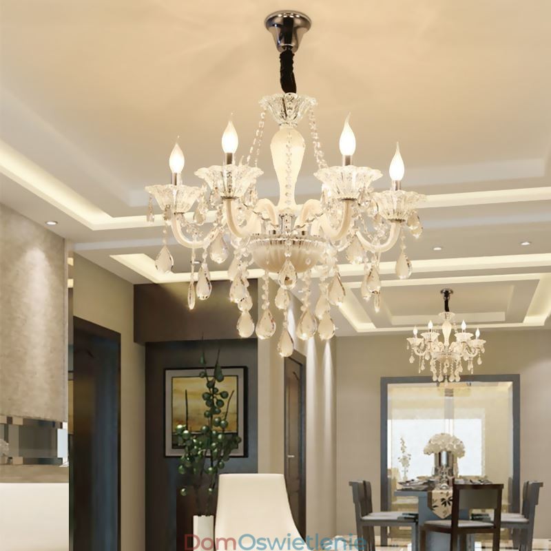 Europejski kryształowy żyrandol Elegancka lampa wisząca