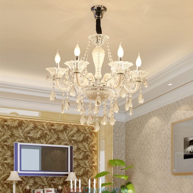 Europejski kryształowy żyrandol Elegancka lampa wisząca