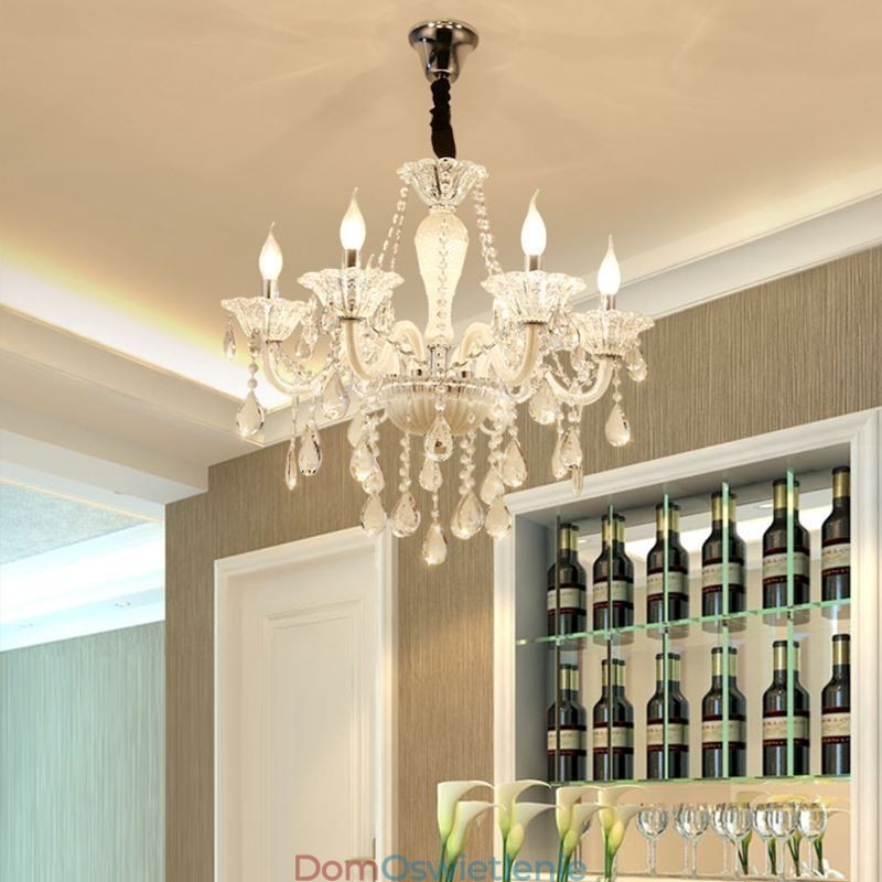 Europejski kryształowy żyrandol Elegancka lampa wisząca
