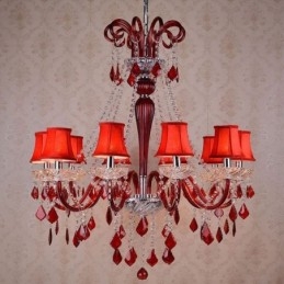Retro kryształowy żyrandol europejska czarna lampa wisząca