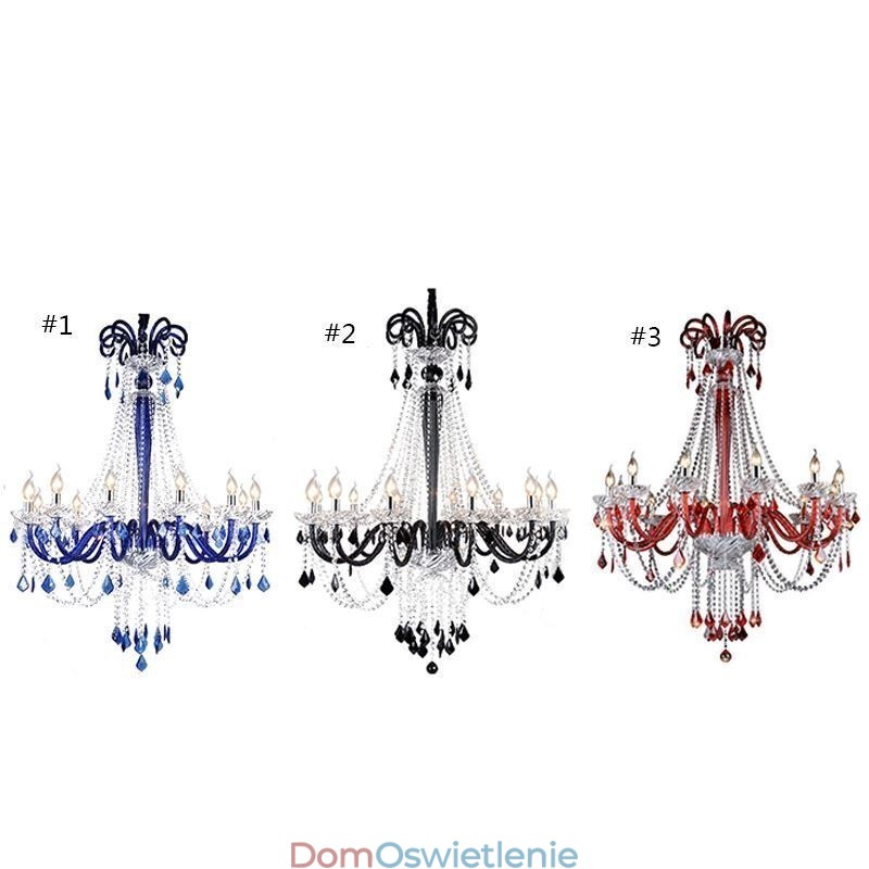 Europejski kryształowy żyrandol Elegancka lampa wisząca