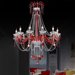 Europejski kryształowy żyrandol Elegancka lampa wisząca