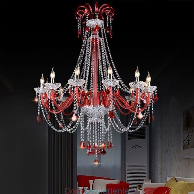 Europejski kryształowy żyrandol Elegancka lampa wisząca
