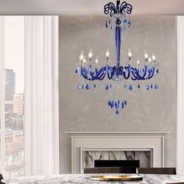Europejski kryształowy żyrandol Elegancka lampa wisząca