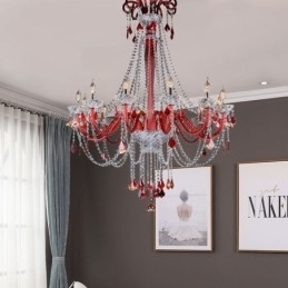 Europejski kryształowy żyrandol Elegancka lampa wisząca