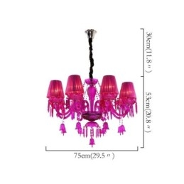 Europejski kryształowy żyrandol Ring Bells Glass Pendant Light