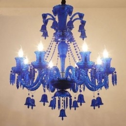 Kryształowa lampa sufitowa europejska żyrandol dzwonek pierścień lampa wisząca