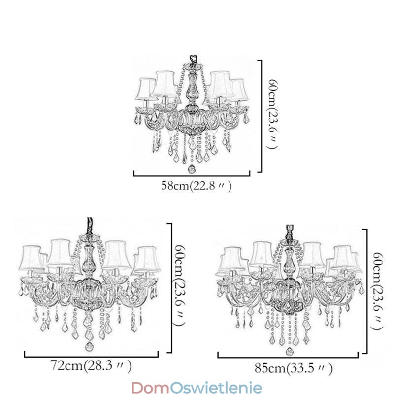 Luksusowy kryształowy żyrandol w kolorze europejskim w kolorze czerwonym