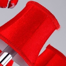 Luksusowy kryształowy żyrandol w kolorze europejskim w kolorze czerwonym