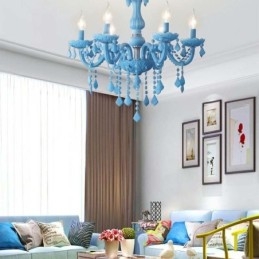 Elegancki kryształowy żyrandol, europejska duża lampa wisząca