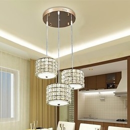 Pojedyncza lampa wisząca z 3 kryształkami