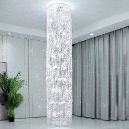 Luksusowy kryształowy żyrandol nowoczesna dekoracja sufitowa lampa z 36 światłami