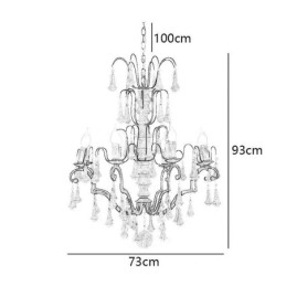 Drewniana lampa wisząca w stylu retro, elegancki żyrandol