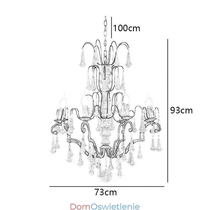 Drewniana lampa wisząca w stylu retro, elegancki żyrandol