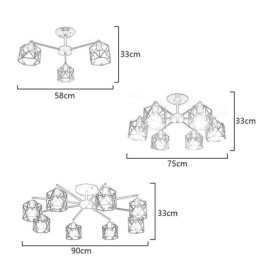 Nowoczesna lampa wisząca w klatce dla ptaków, żelazne oświetlenie dekoracyjne