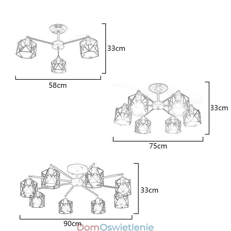Nowoczesna lampa wisząca w klatce dla ptaków, żelazne oświetlenie dekoracyjne