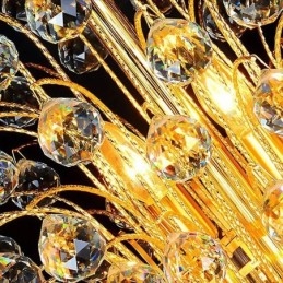 Elegancki kryształowy żyrandol empire europejski luksusowy długi wiszący