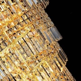 Elegancki kryształowy żyrandol empire europejski luksusowy długi wiszący