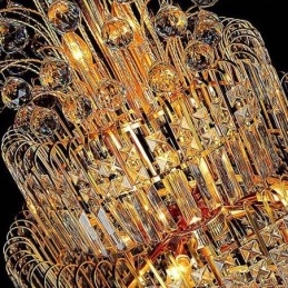 Elegancki kryształowy żyrandol empire europejski luksusowy długi wiszący