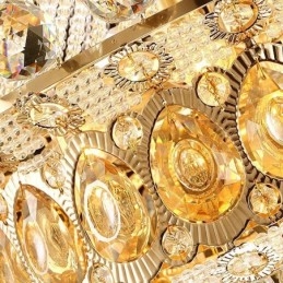 Nowoczesny złoty żyrandol empire prosta kryształowa lampa wisząca