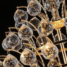 Współczesny kryształowy żyrandol Empire w kolorze złotym wisząca lampa Lotus