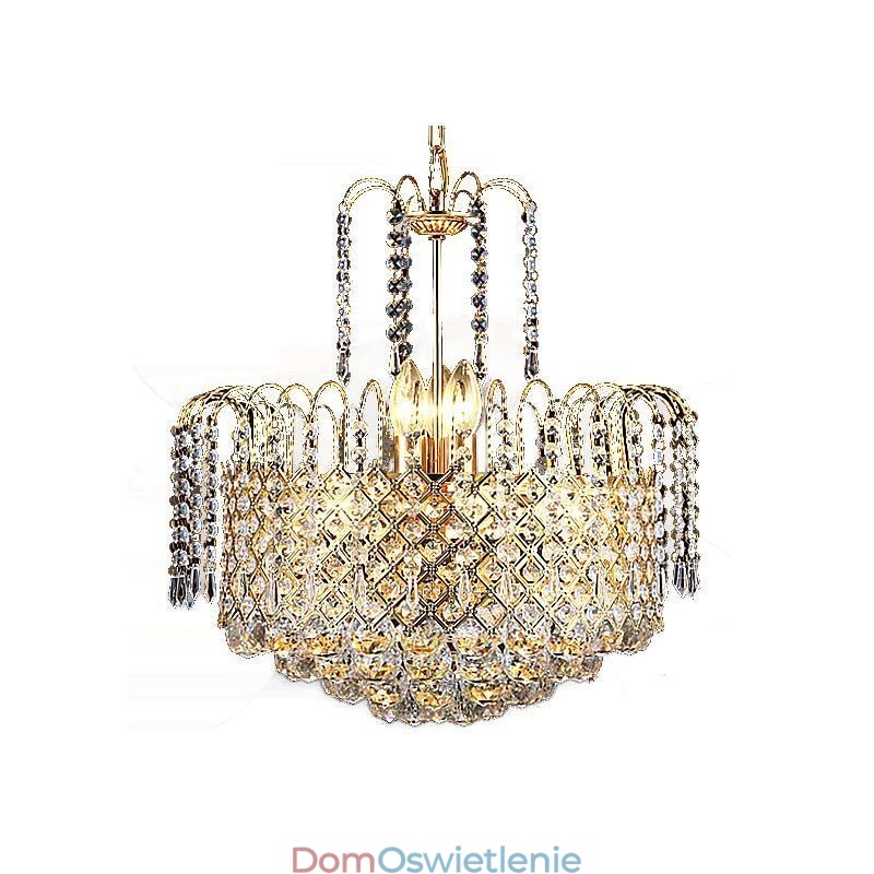 Luksusowy kryształowy żyrandol, nowoczesna elegancka lampa wisząca