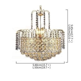 Luksusowy kryształowy żyrandol, nowoczesna elegancka lampa wisząca