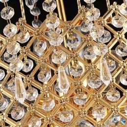 Luksusowy kryształowy żyrandol, nowoczesna elegancka lampa wisząca