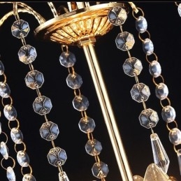 Luksusowy kryształowy żyrandol, nowoczesna elegancka lampa wisząca